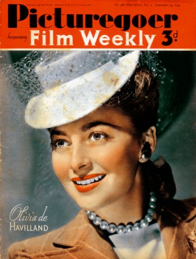 Olivia de Havilland, American actress, 1940 by Unbekannt