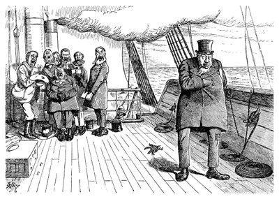 Oom-poleon Boer-naparte on Board the Highbury Castle by Unbekannt