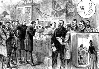Opening of the Anglo-French telephone line by Unbekannt