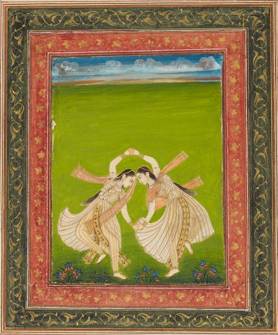 Pair of girls playing phugadi by Unbekannt