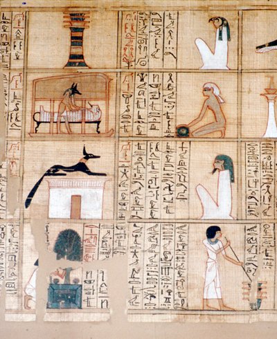 Papyrus, Embalming, Anubis, Ancient Egyptian by Unbekannt