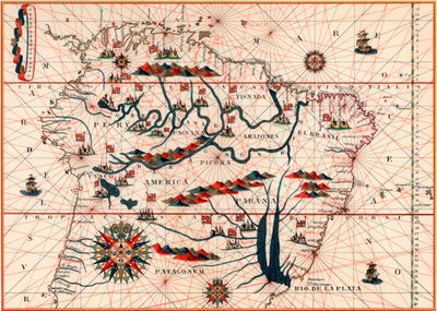 Part of South America, 1582 by Unbekannt