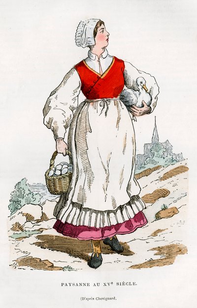 Peasant woman, 15th century by Unbekannt
