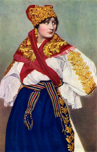 Peasant Woman in National Dress, Czechoslovakia, 1922 by Unbekannt