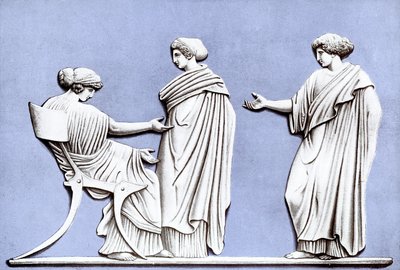 Penelope and Maidens, Wedgwood plaque by Unbekannt