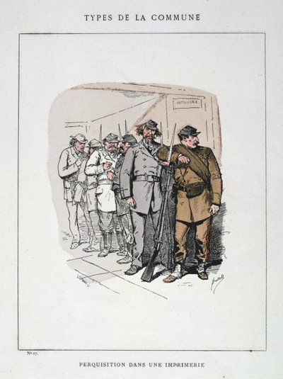Search in a Printing House, Paris Commune, 1871 by Unbekannt