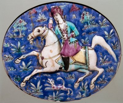 Persian tile depicting a horseman, 19th century by Unbekannt