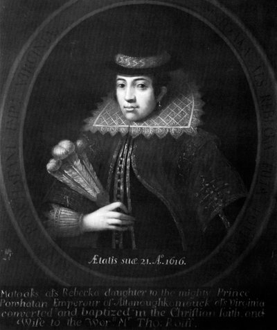 Pocahontas, 1616 by Unbekannt