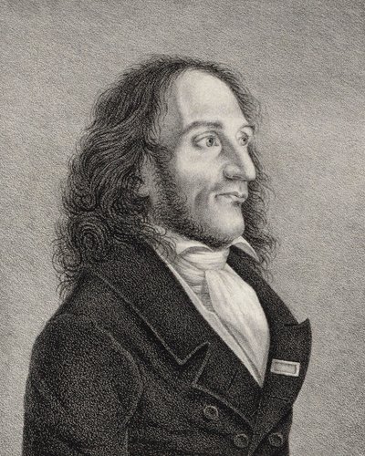 Portrait of Niccolò Paganini 1782-1840 by Unbekannt
