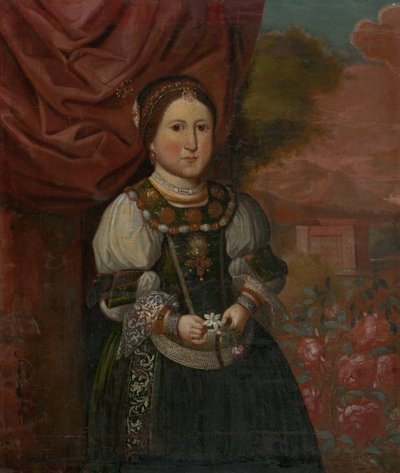 Portrait of a Girl in a Landscape by Unbekannt