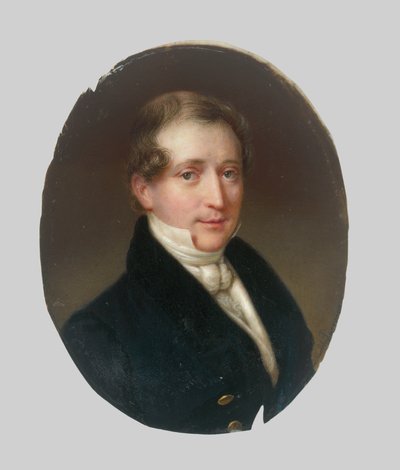 Portrait of a Man in a Blue Jacket by Unbekannt