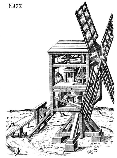 Post mill by Unbekannt