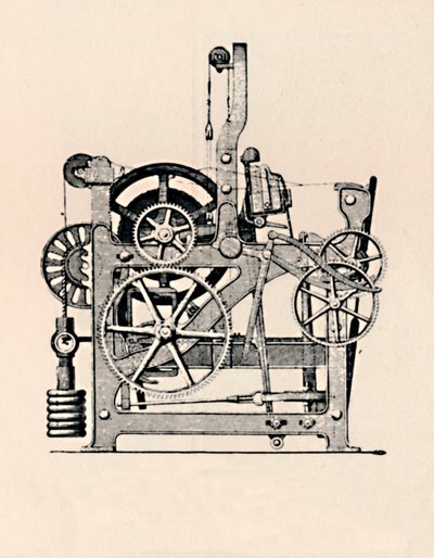 Power Loom Side View, 1836 by Unbekannt