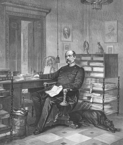 Prince Bismarck in his study, 1875 by Unbekannt
