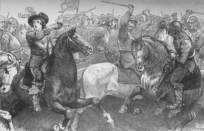 Prince Rupert at Edgehill, 23 October 1642, c. 1880 by Unbekannt
