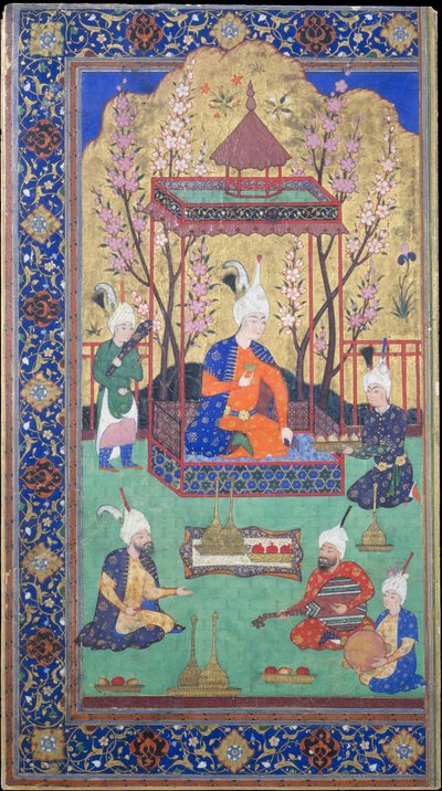 Prince in a Garden Courtyard, 1525-30 by Unbekannt