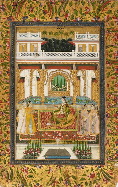Princess with Attendants in a Palace by Unbekannt