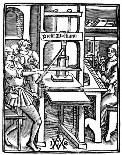 Printing press, 1511 by Unbekannt