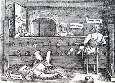 Prisoners Confined in Stocks by Unbekannt