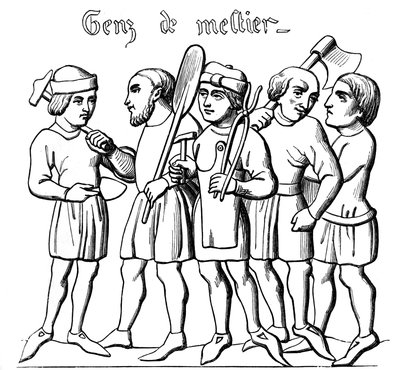 Professional Tradesmen, 14th Century by Unbekannt