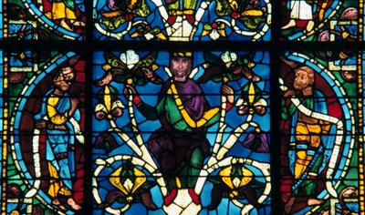 Prophet, Stained Glass, Chartres Cathedral, France, 1145-1155 by Unbekannt