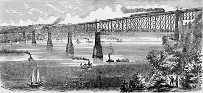 Proposed Bridge Across the Hudson at Poughkeepsie, 1883 by Unbekannt