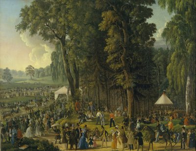 Public merry-making at Maryina Roshcha in Moscow, 1840s by Unbekannt