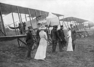 Queen Elisabeth of Belgium Visiting Allied Pilots by Unbekannt