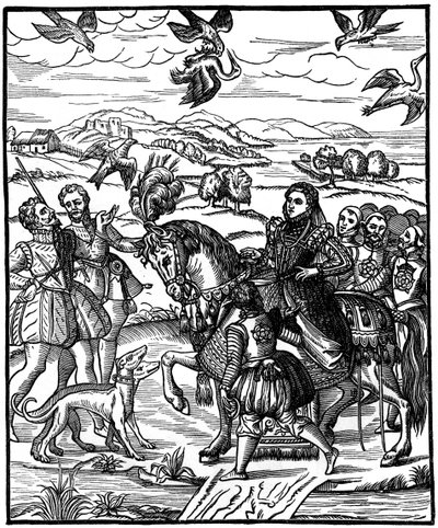 Queen Elizabeth I Hawking by Unbekannt