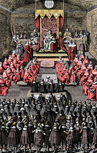 Queen Elizabeth I in Parliament by Unbekannt