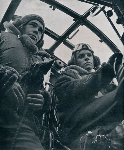 RAF bomber pilot and second pilot, 1941 by Unbekannt