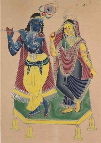 Radha and Krishna by Unbekannt