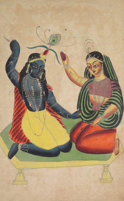 Radha and Krishna by Unbekannt