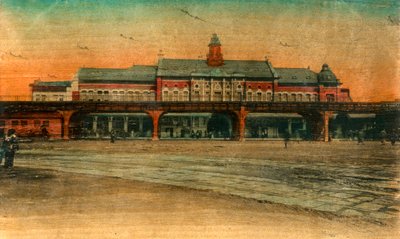 Railway Station, Yokohama, 20th century by Unbekannt