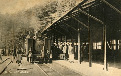 Railway Station by Unbekannt