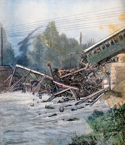 Railway accident, Munchenstein, Switzerland, 14th July 1891 by Unbekannt