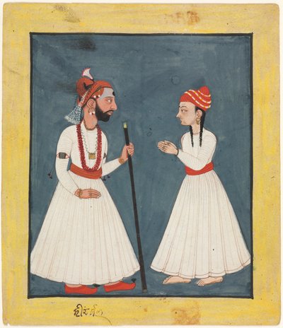 Raja Shamsher Sen with a Youth, 1760-70 by Unbekannt