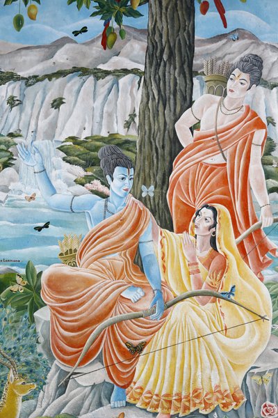 Rama, Sita and Laxman, Pashupatinah, Kathmandu, Nepal by Unbekannt