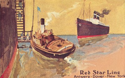 Red Star Line Passenger Ship and Tender, c1900 by Unbekannt