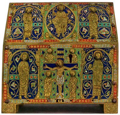 Reliquary, champlevé enamel on copper by Unbekannt