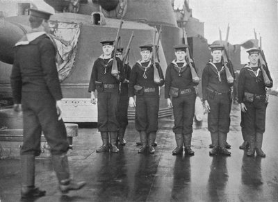 Rifle Drill on Board a British Battleship by Unbekannt