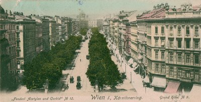 Ringstraße Kärntner Ring, Vienna by Unbekannt