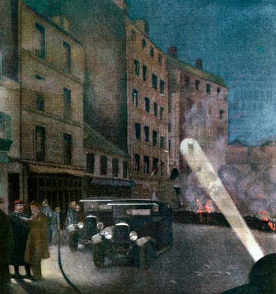 Riot on Rue Nationale, Paris, 1934 by Unbekannt