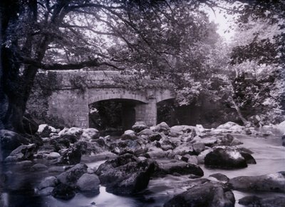 River and bridge near Plymouth in Devon, 1920 by Unbekannt