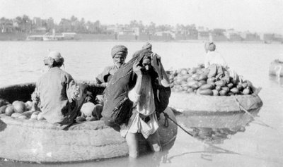 River Craft Laden with Melons, Tigris River by Unbekannt