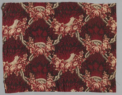 Roller Printed Cotton Textile by Unbekannt