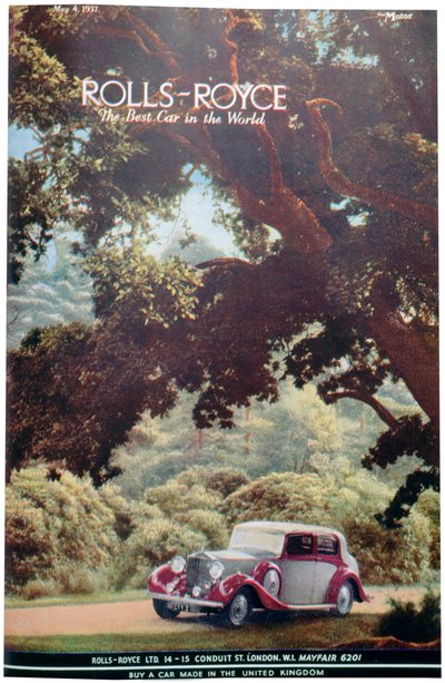 Rolls-Royce car advert, 1937 by Unbekannt