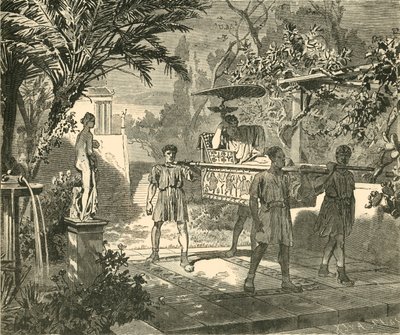 Roman Garden Scene, 1890 by Unbekannt
