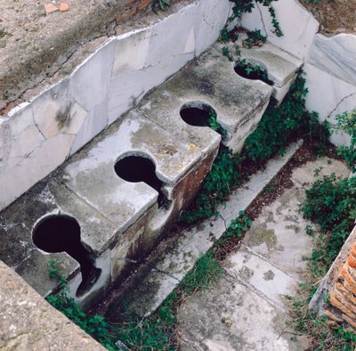 Roman Toilet, Ostia, Italy by Unbekannt