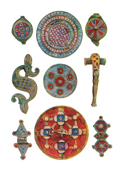 Romano-British Enamelled Ornaments, British Museum, 1st-2nd century, 1902 by Unbekannt